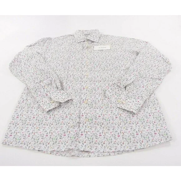 Eton NWT Dress / Sport Shirt Size 16.5 42 L Contemporary Multicolor Ice Cream
